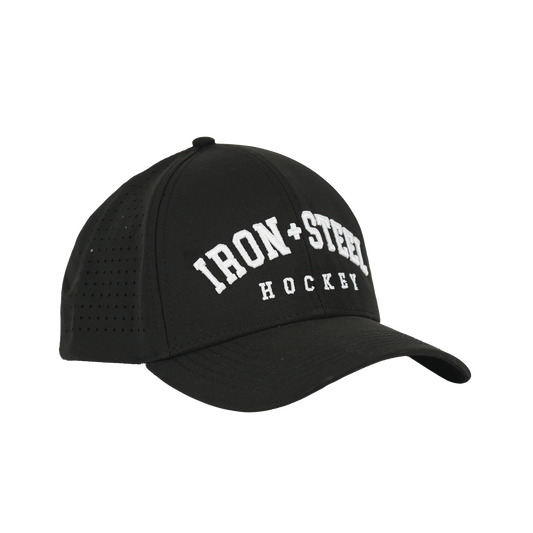 Iron+Steel Hockey Snapback Hat - Black