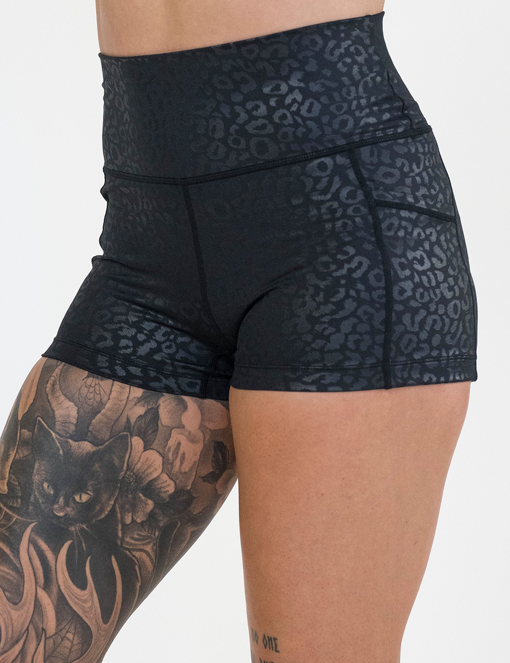 Shorts | Black Leopard