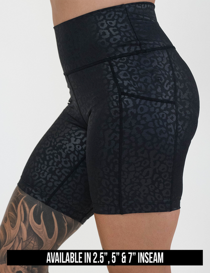 Shorts | Black Leopard