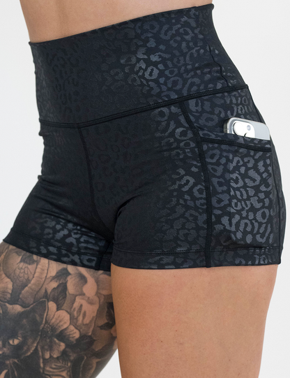 Shorts | Black Leopard