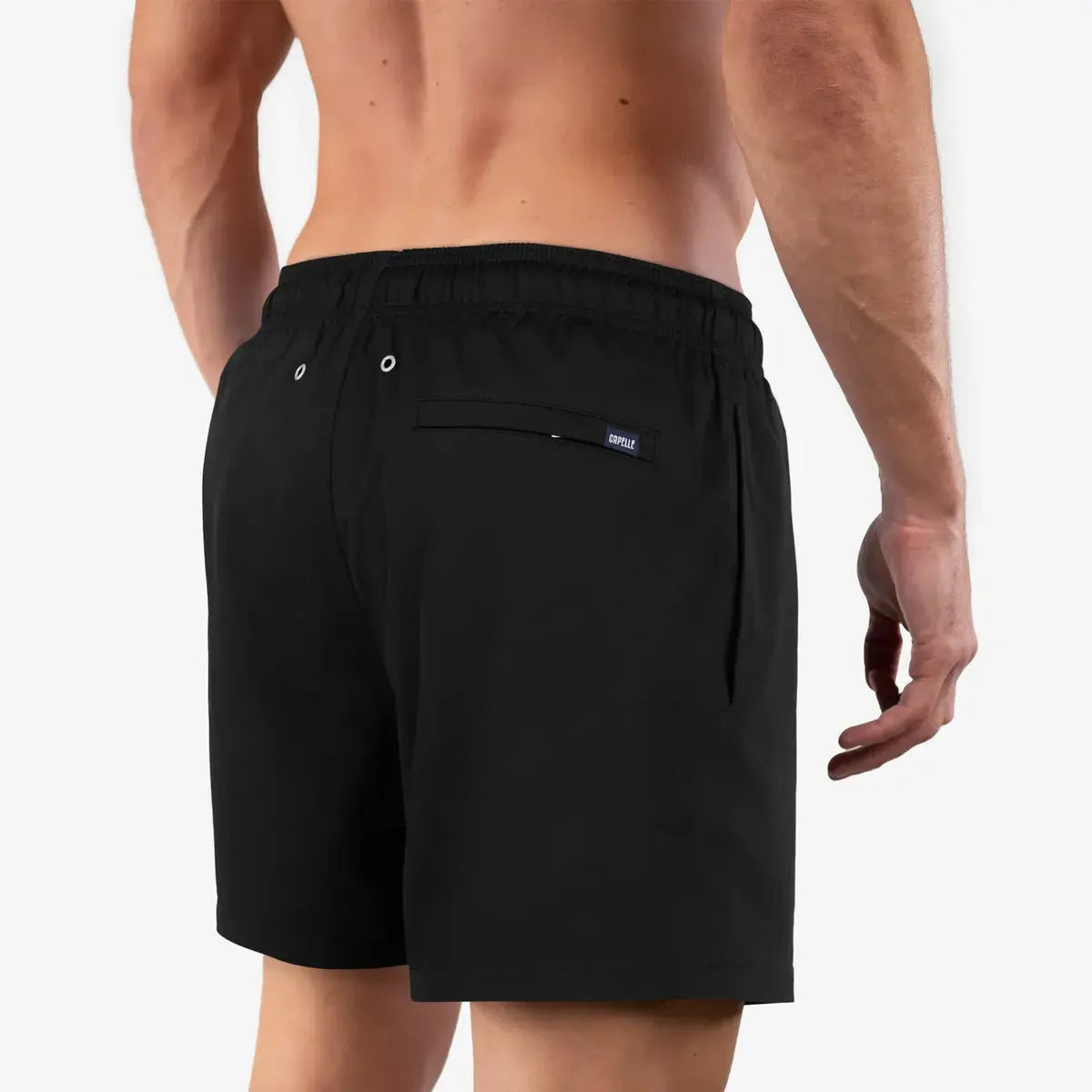 Black Onyx Hybrid Short, Compression Lined Swim and Resort Trunk