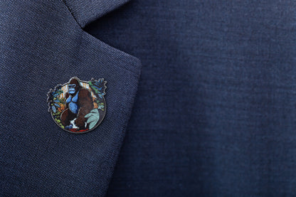 Gorilla Pin - Exotic Animal / Zoo Souvenir Enamel Pin