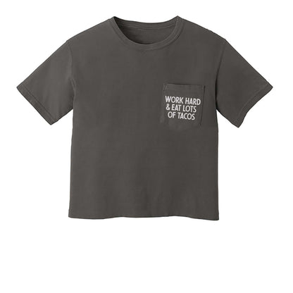 Work Hard & Eat Lots of Tacos Pocket Tee