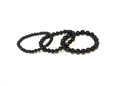 Blue Goldstone Round Bead Bracelet - Symbol of the Night Sky