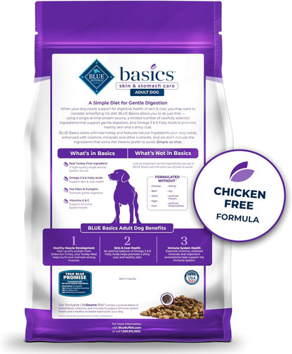 Blue Buffalo Basics Adult Grain-Free Turkey & Potato, Limited Ingredient Dry Dog Food