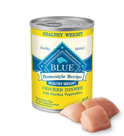 Blue Buffalo Adult Homestyle Healthy Weight Chicken with Garden Vegetables Wet Dog Cans (12.5oz)