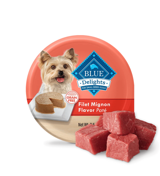 Blue Buffalo Delights Small Breed Adult Dog Filet Mignon Pate Wet Dog Food (3.5oz)