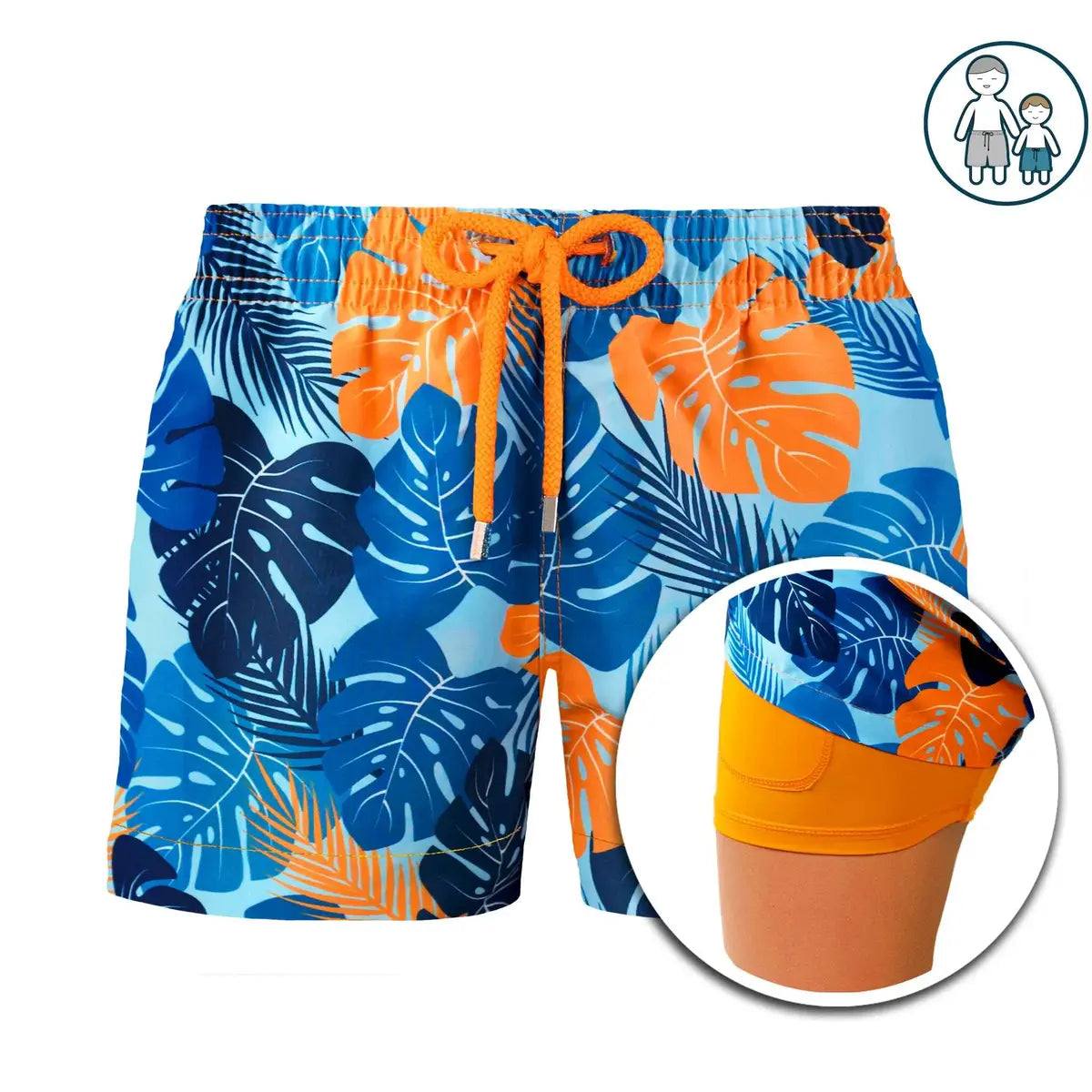 Blue Jungle Boys Hybrid Short, Swim and Play Trunk