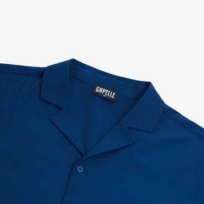 Blue Sapphire Men's Button Down Resort Shirt, Modern Fit