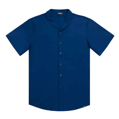 Blue Sapphire Men's Button Down Resort Shirt, Modern Fit