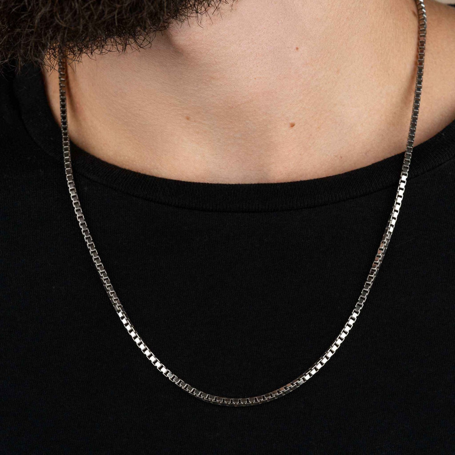 1-3MM Box Chain 925 Sterling Silver