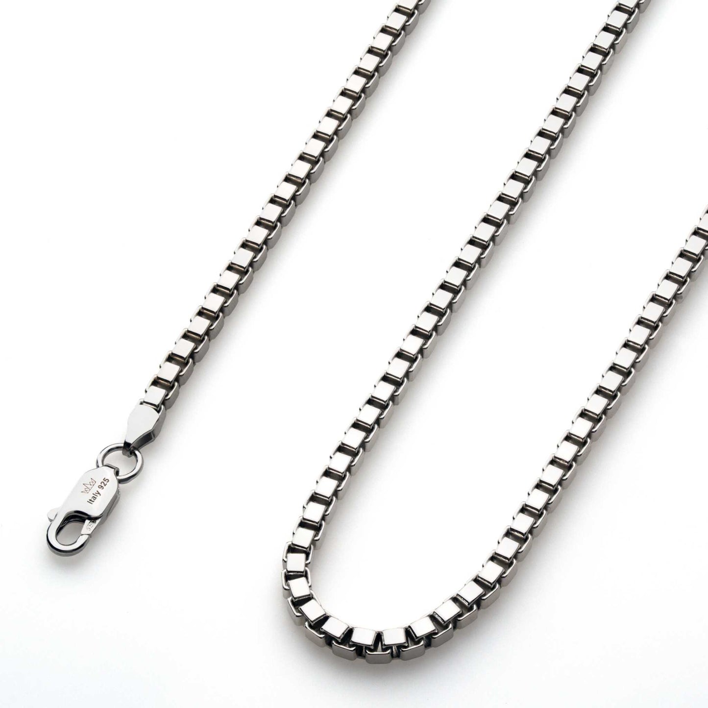 1-3MM Box Chain 925 Sterling Silver