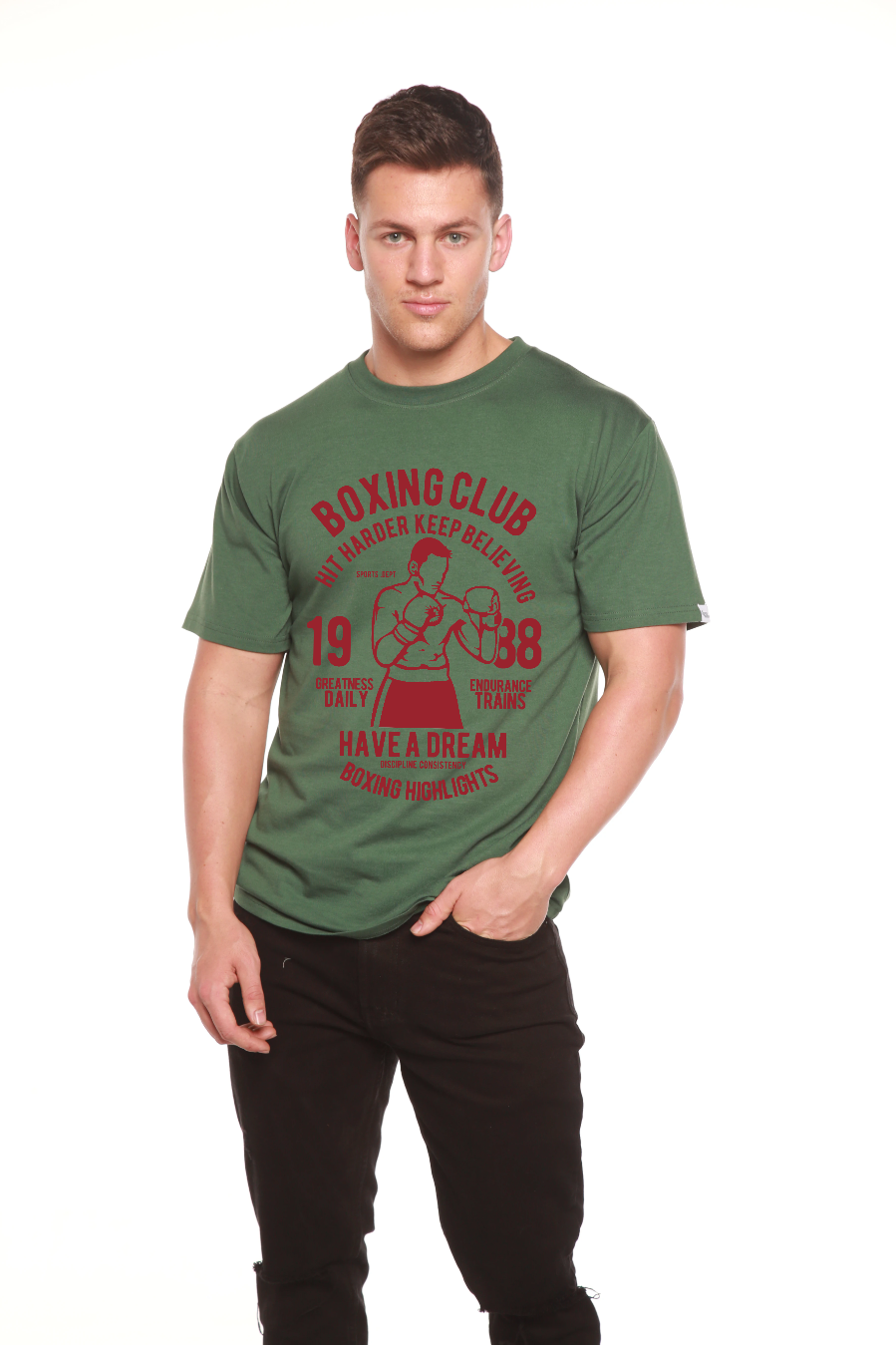 Boxing Club Men's Bamboo Viscose/Organic Cotton Short Sleeve Graphic T-Shirt