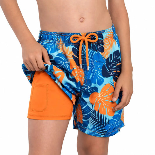Blue Jungle Boys Hybrid Short, Swim and Play Trunk