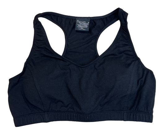 New Women's Bamboo Padded Sports Bra in Black