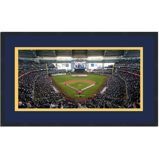 Framed American Family Field Milwaukee Brewers MLB 16x24 Baseball Photo Professionally Matted