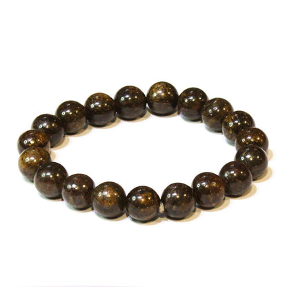 Bronzite Round Bead Bracelet