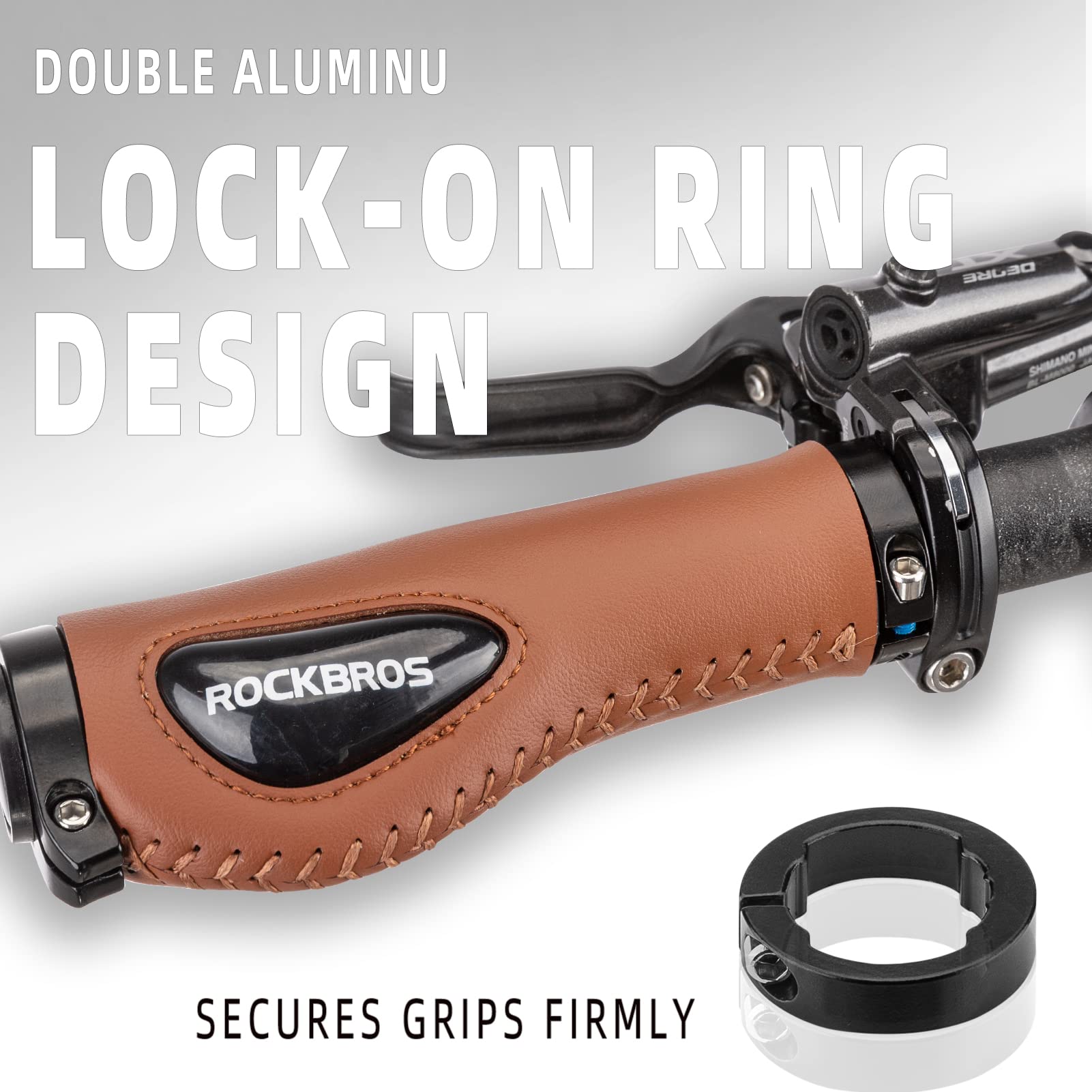 ROCKBROS Bike Handle Grips Ergonomics Design Soft Gel Dual Lock - Triathlete Store