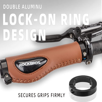 ROCKBROS Bike Handle Grips Ergonomics Design Soft Gel Dual Lock - Triathlete Store