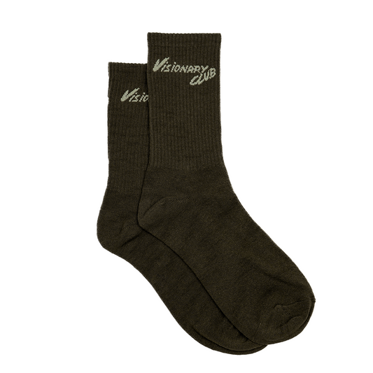 VISIONARY CREW SOCKS (BROWN)