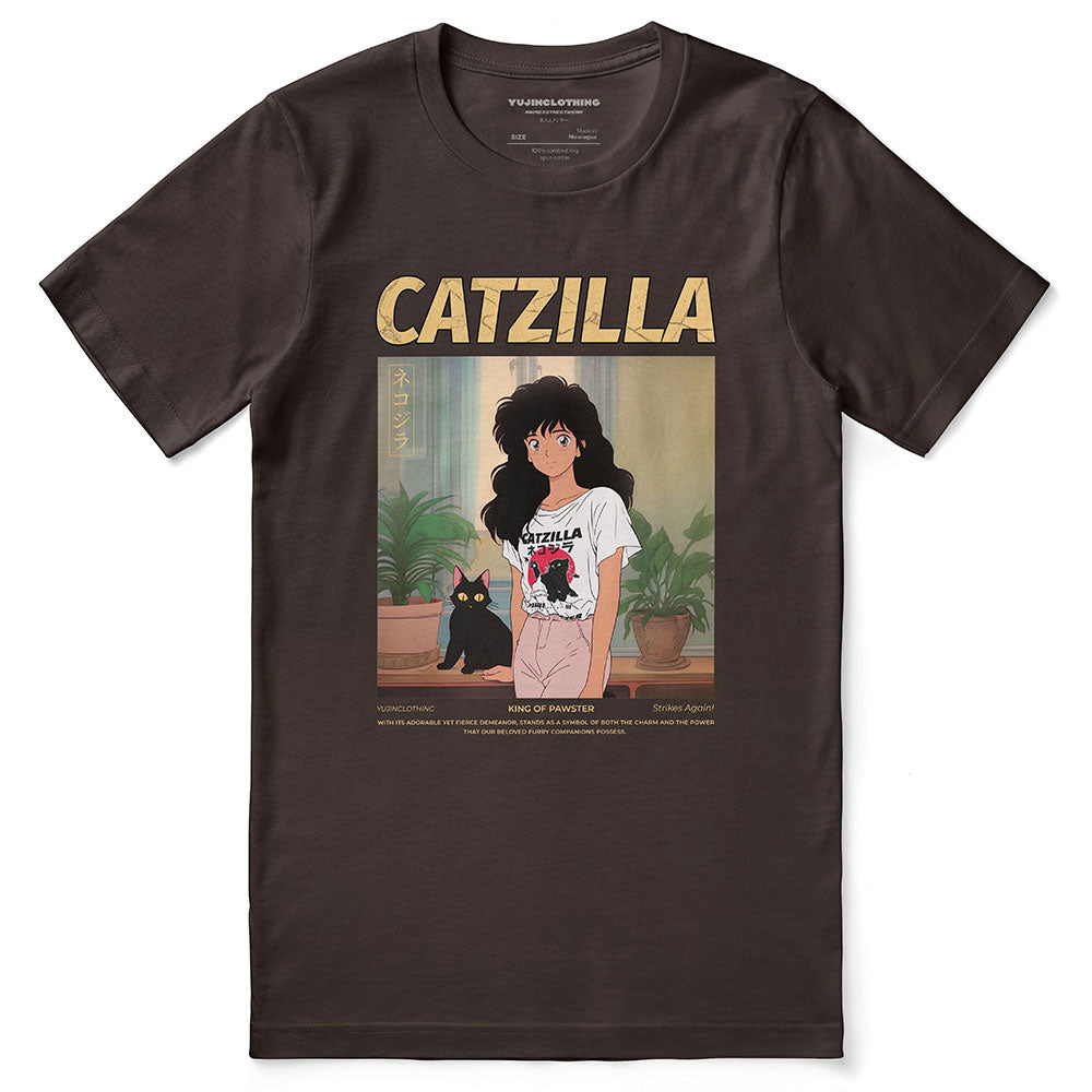 Catzilla And Girl T-Shirt