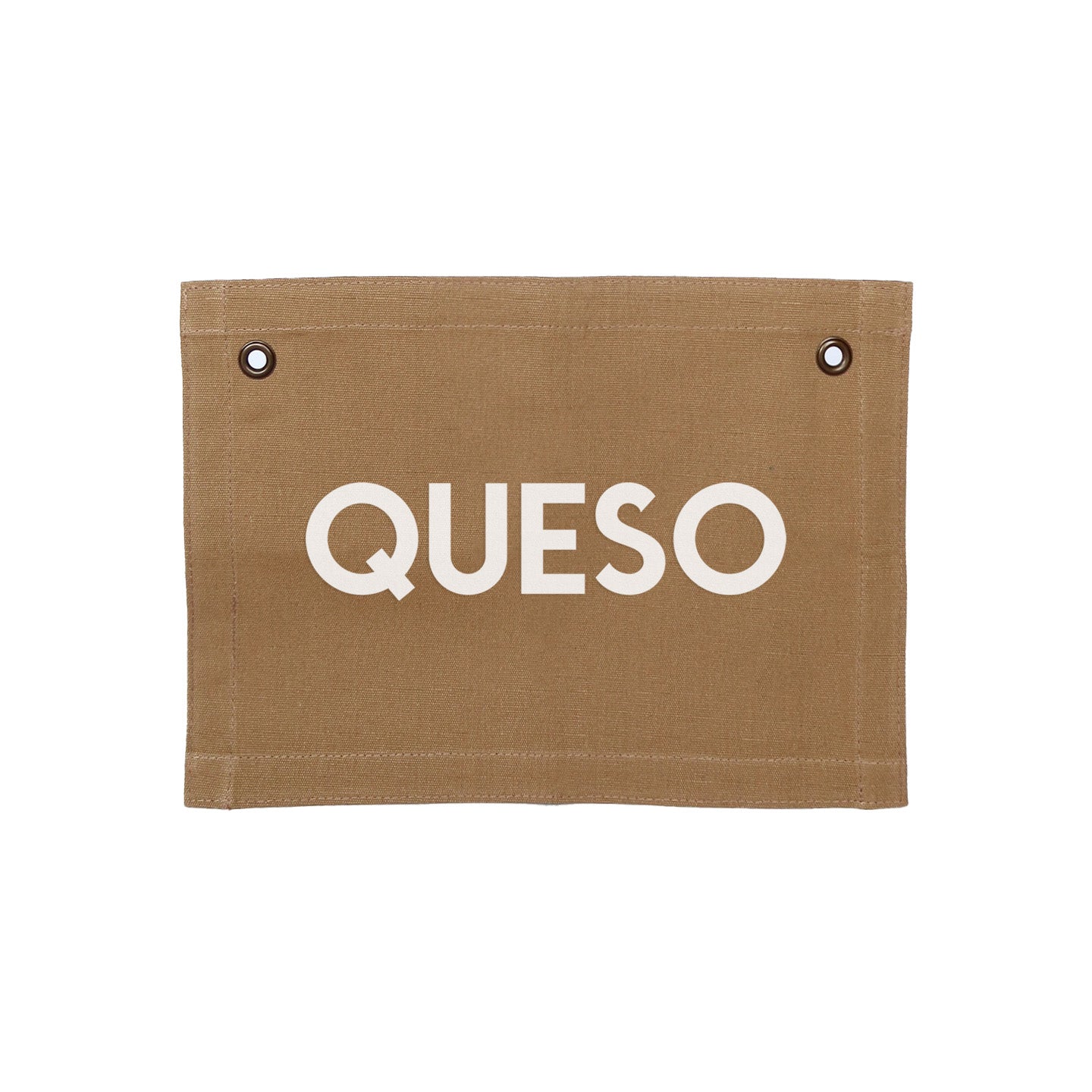 Queso Small Canvas Flag