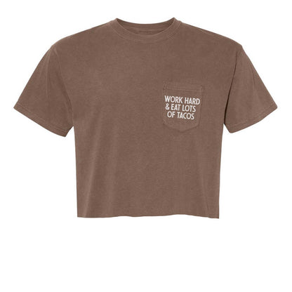 Work Hard & Eat Lots of Tacos Pocket Tee