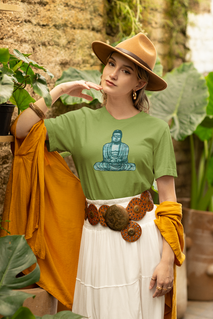 Fine Art Buddha Chalk Drawing Print Unisex Ultra Cotton Tee