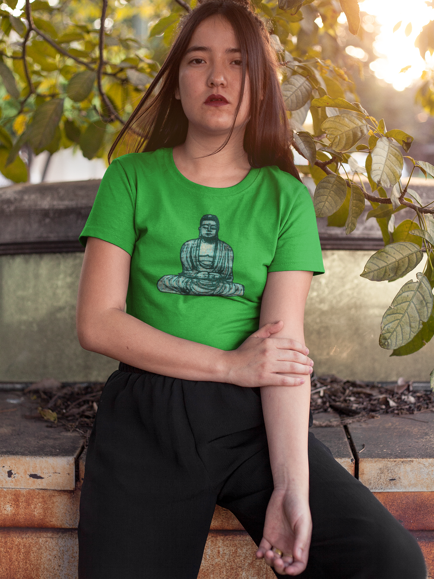 Fine Art Buddha Chalk Drawing Print Unisex Ultra Cotton Tee