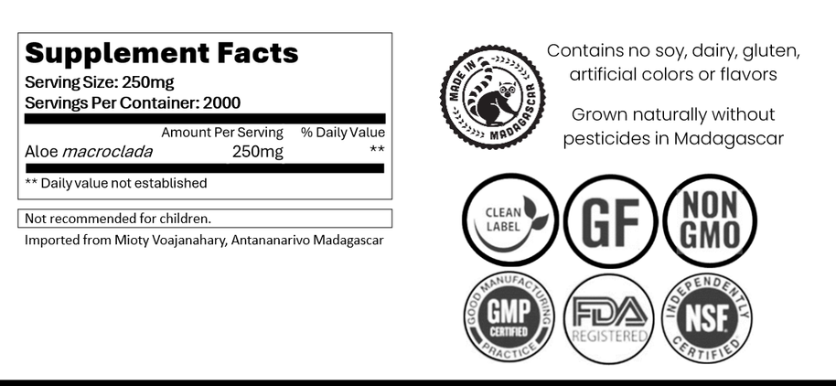 Aloe Macroclada Stem Cell Activation Capsules and Powder