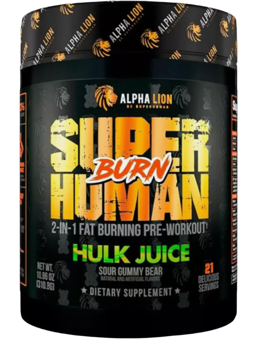 ALPHA LION Superhuman Burn 2-in-1 Pre Workout (21 Servings) Choose Flavor