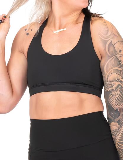 Butterfly Back Bra | All Black