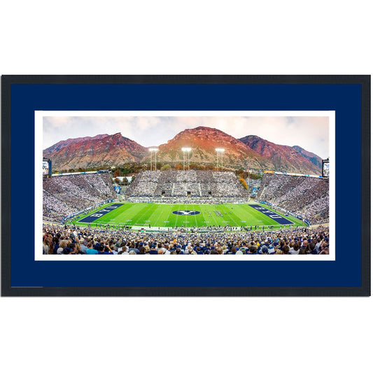 Framed LaVell Edwards Stadium BYU Cougars 16x24 NCAA Football Photo Professionally Matted