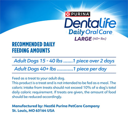 Purina  Daily Oral Care Large Dog Treats Dental Chews with Chicken