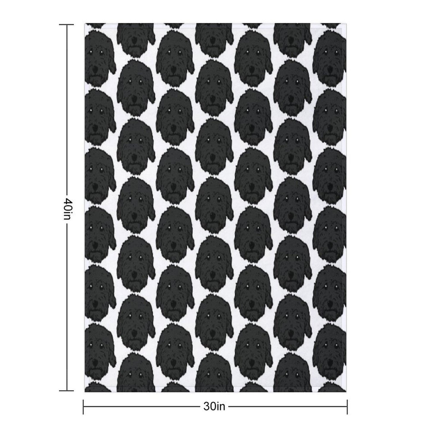 Charcoal Poodle - Dark Gray Goldendoodle! Black Labradoodle! Adorable Doodle Teddy Bear Dog - in Chocolate Brown, Dark Brown Dog Throw Blanket