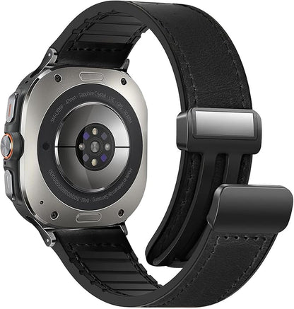 Magnetic Leather Watch Band for Samsung Galaxy Watch Ultra