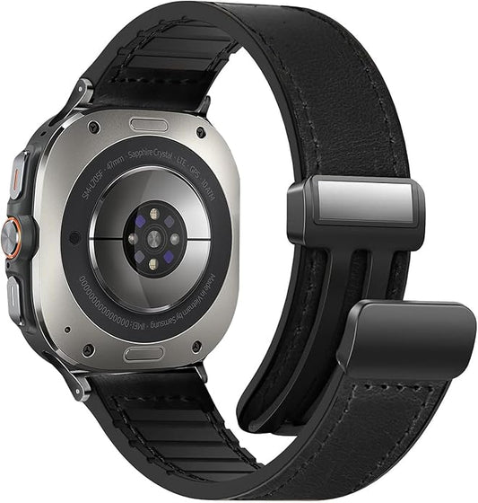 Magnetic Leather Watch Band for Samsung Galaxy Watch Ultra