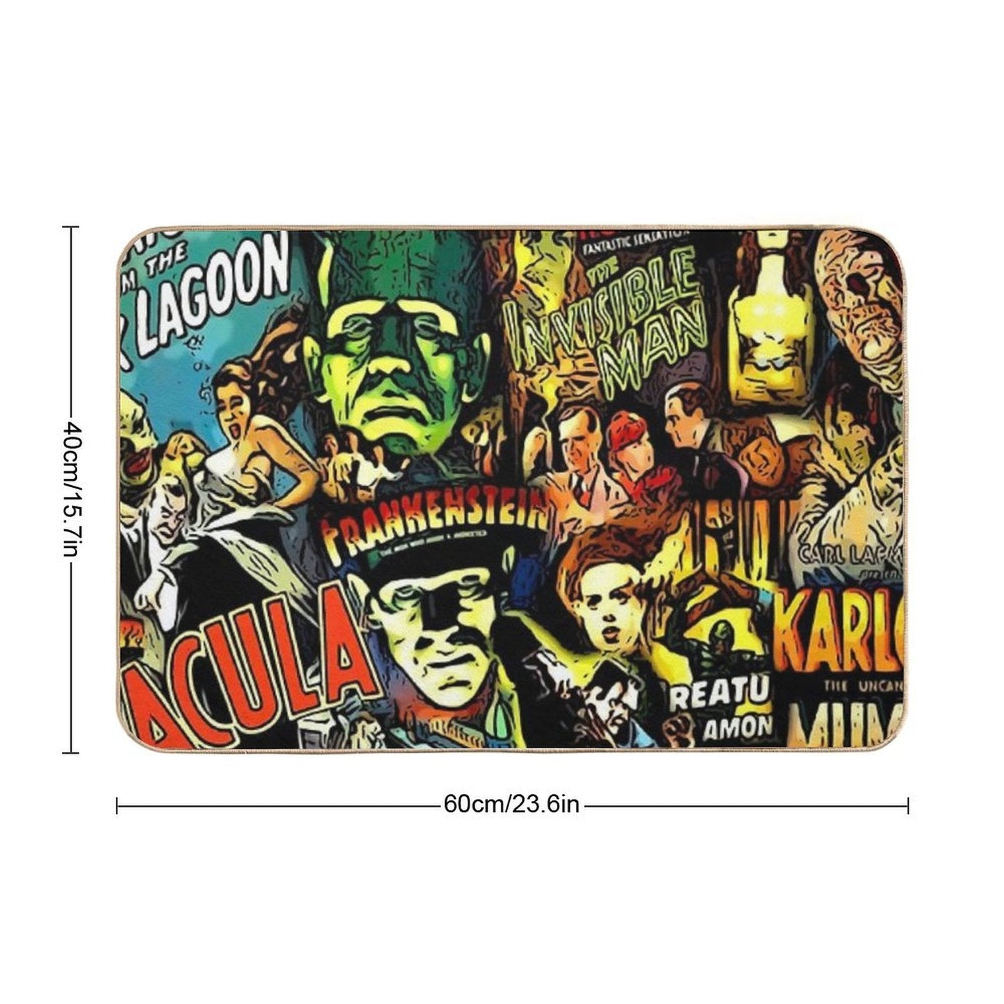 Horror Cult Universal Monsters Movies Face Mask Bath Mat