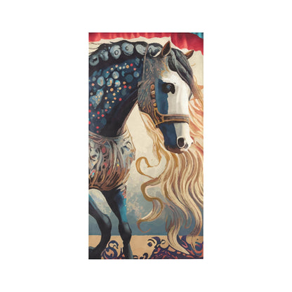 Bejeweled Horse with Long Mane Beach Towel - 30"x 60" (Made In USA)