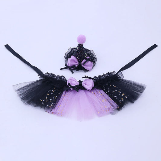 Witch Hat & Tutu Costume Set for Reptiles & Small Pets