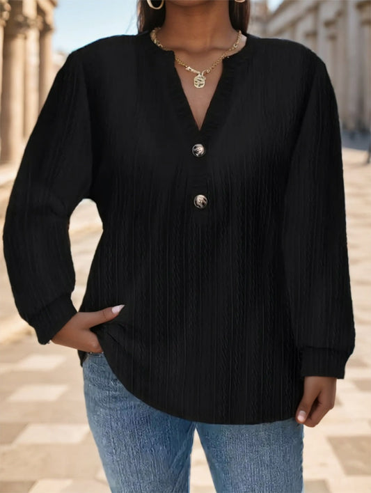 Women's Solid Color Long Sleeve Shirt