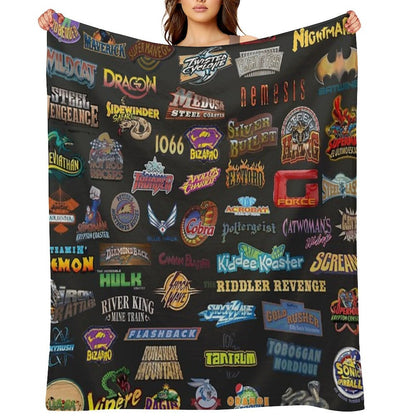 Roller Coasters Throw Blanket