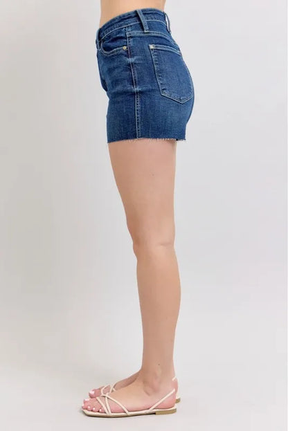 Judy Blue High Waist Criss-Cross Waistband Denim Shorts