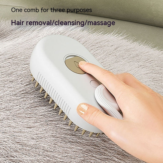 3-in-1 Electric Cat & Dog Steam Brush – Pet Grooming & Hair Removal