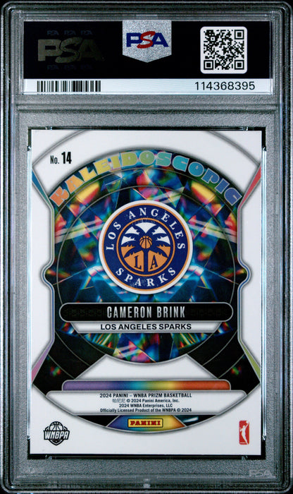 Graded 2024 Panini Prizm WNBA Cameron Brink #14 Kaleidoscopic Rookie RC Basketball Card PSA 10 Gem Mint