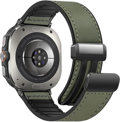 Magnetic Leather Watch Band for Samsung Galaxy Watch Ultra