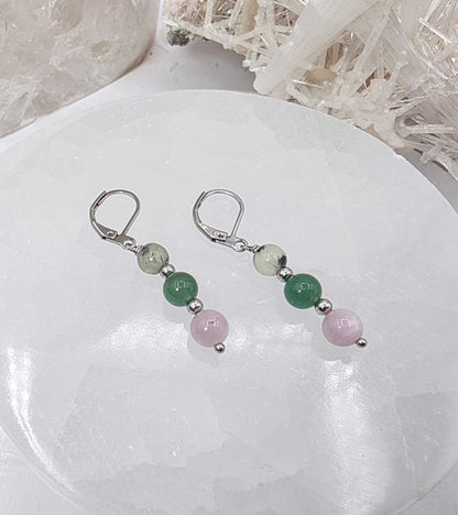 LEAD WITH LOVE - Kunzite, Green Aventurine, Prehnite Jewelry Set