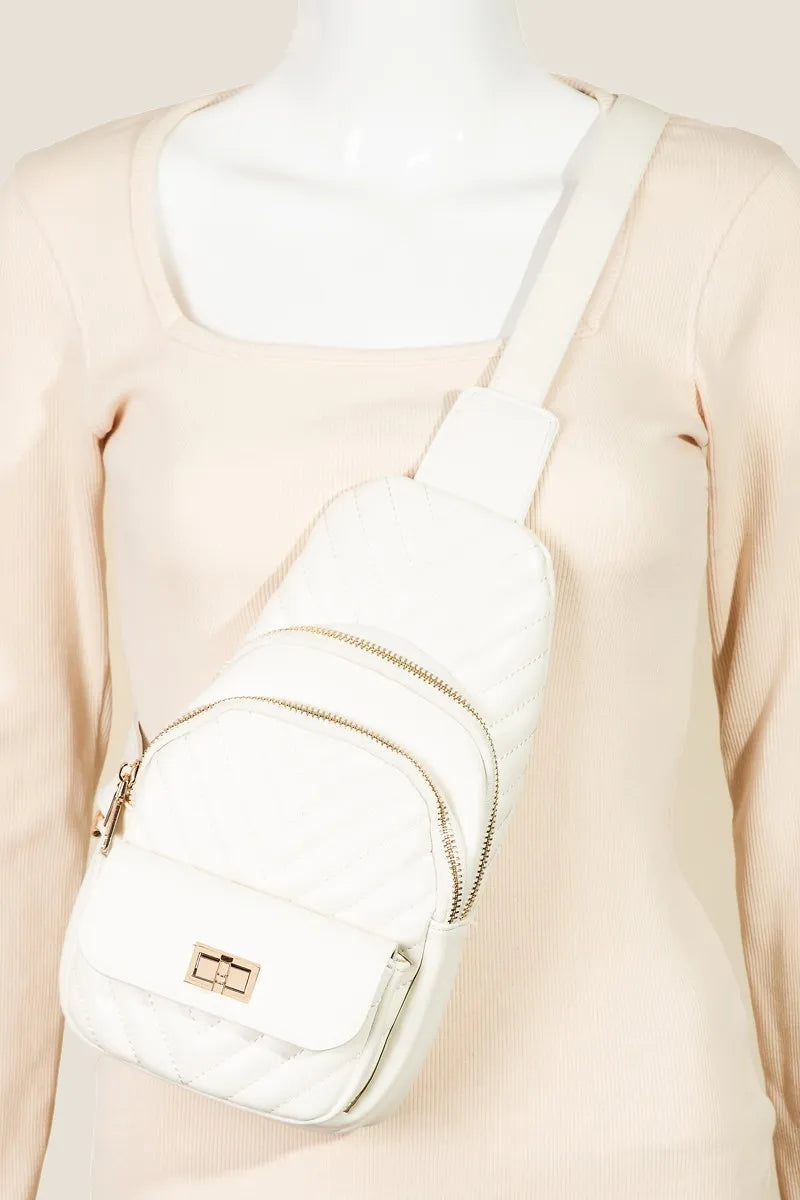 Fame Faux Leather Cushioned Sling Bag