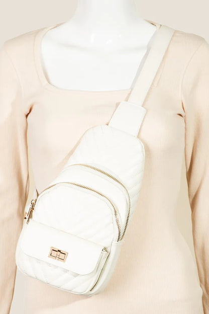 Fame Faux Leather Cushioned Sling Bag
