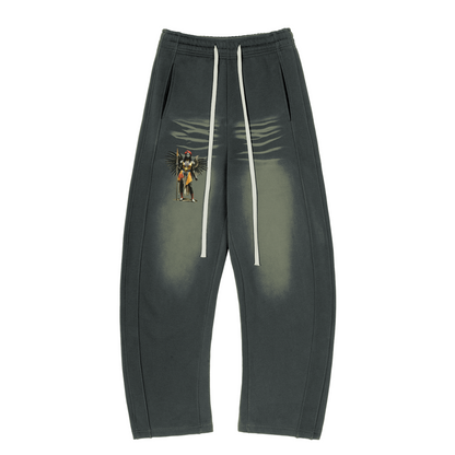 Amaru Khan Stars Sunfade Curved Blade Sweatpants